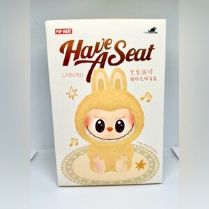 Authentic Popmart Labubu Monsters Have A Seat Vinyl SEALED box- NEW-Hehe/Gray